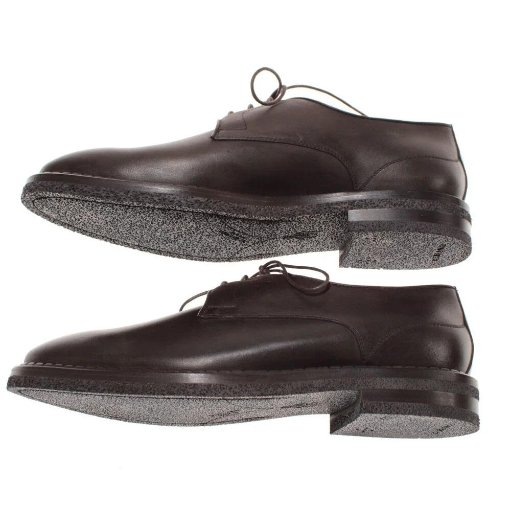 Di Bianco NWB Derby Dress Shoes Size 12 US in Dark Brown Leather Made in Italy